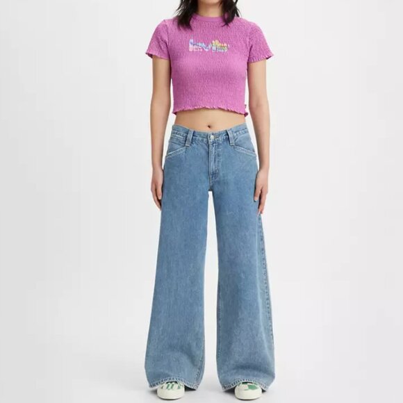 Levi's Denim - Levi's Women's Mid-Rise '94 Baggy Wide Leg Jeans in 'Take Chances' (Blue) NEW!